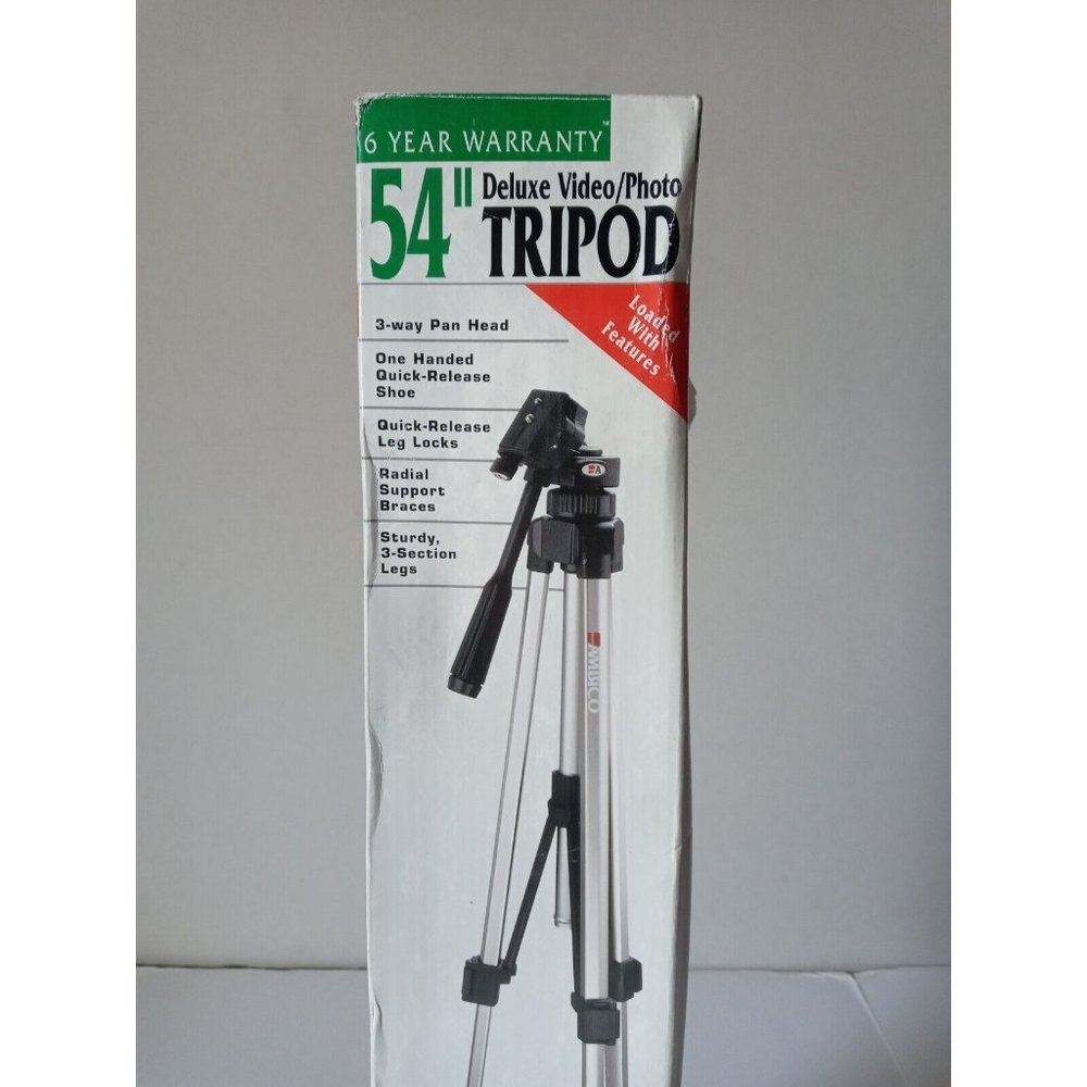 Ambico 54” Deluxe Ultra Light Weight Video/Photo  Tripod